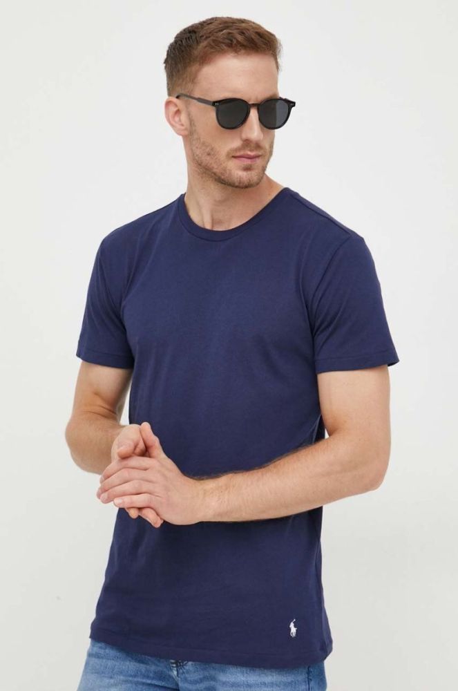 Бавовняна футболка Polo Ralph Lauren 3-pack колір синій однотонний (3386664) фото 3