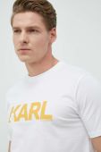 Бавовняна футболка Karl Lagerfeld колір білий з принтом (2924310)