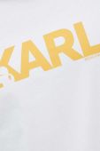 Бавовняна футболка Karl Lagerfeld колір білий з принтом (2924310)