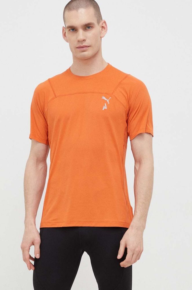 Бігова футболка Puma Seasons колір помаранчевий однотонна