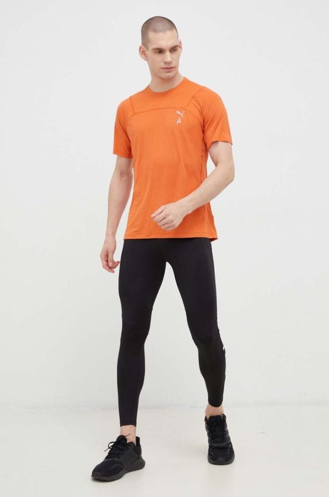 Бігова футболка Puma Seasons колір помаранчевий однотонна фото 2