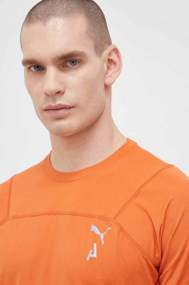 Бігова футболка Puma Seasons колір помаранчевий однотонна фото 4