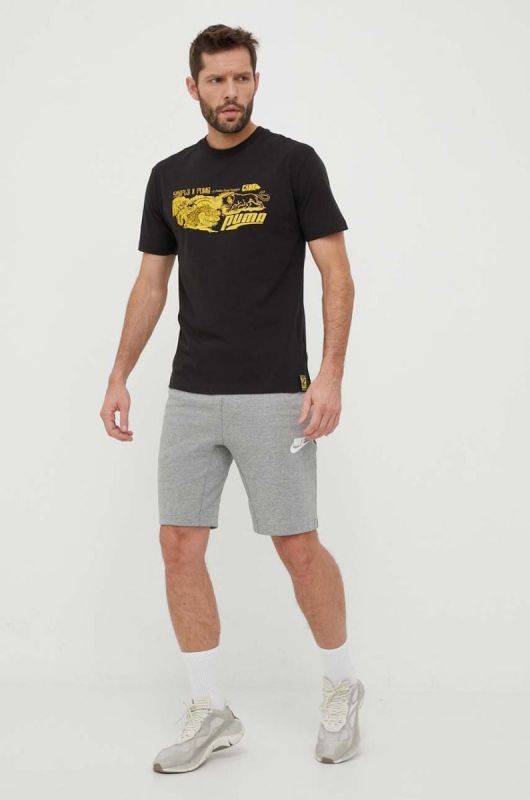 Бавовняна футболка Puma X STAPLE колір чорний з принтом (3243052) фото 2