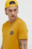 Бавовняна футболка Jack & Jones колір жовтий з принтом