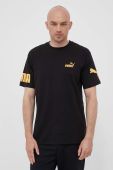 Бавовняна футболка Puma колір чорний з принтом (3261599)