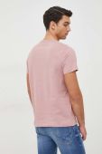 Бавовняна футболка Pepe Jeans Aaron колір рожевий з принтом