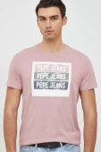 Бавовняна футболка Pepe Jeans Acee колір рожевий з принтом