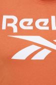 Бавовняна футболка Reebok колір помаранчевий з принтом