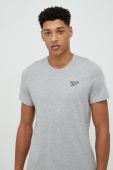 Бавовняна футболка Reebok колір сірий меланж