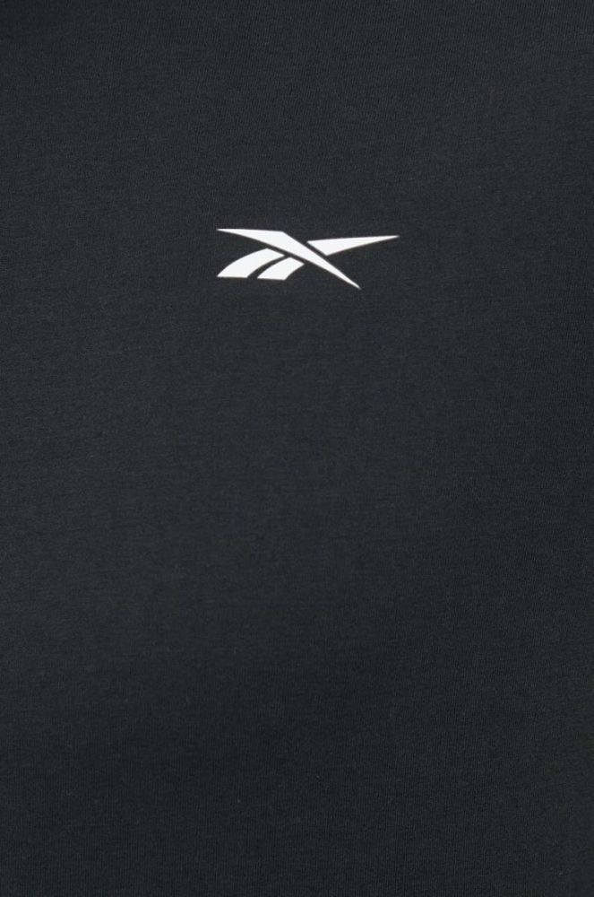 Тренувальна футболка Reebok колір чорний однотонний фото 4