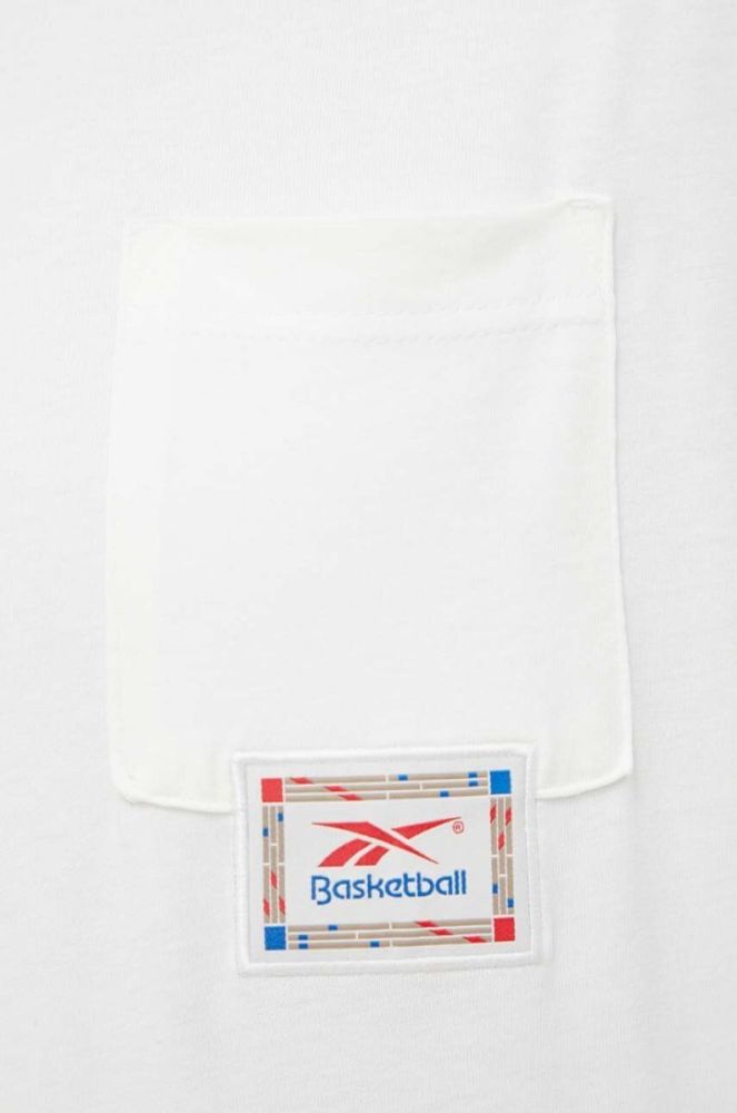 Футболка Reebok Classic чоловічий колір білий з принтом фото 5