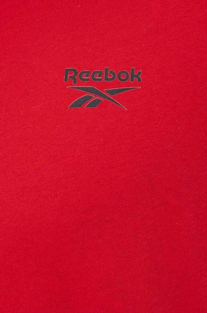 Бавовняна футболка Reebok колір червоний однотонний фото 5
