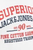 Бавовняна футболка Jack & Jones JJSTAR колір білий з принтом 12231477