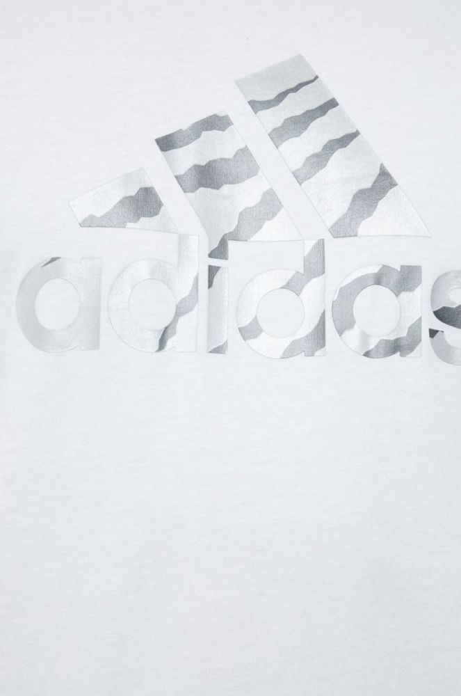 Бавовняна футболка adidas колір білий з принтом (2945731) фото 5