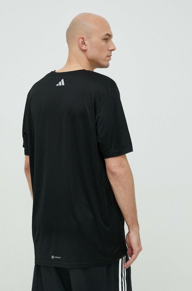 Бігова футболка adidas Performance Run Icons Колір чорний з принтом колір чорний фото 3