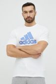 Бавовняна футболка adidas колір білий з принтом (2930108)