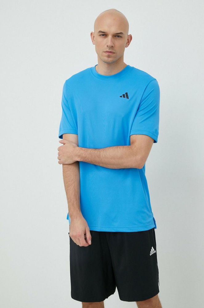 Тренувальна футболка adidas Performance Club однотонна колір блакитний