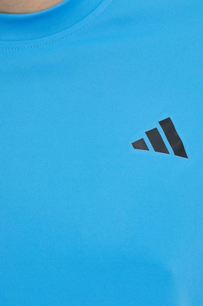 Тренувальна футболка adidas Performance Club однотонна колір блакитний фото 5