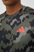 Тренувальна футболка adidas Performance Training Essentials колір зелений візерунок