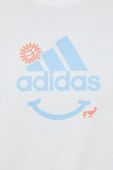 Бавовняна футболка adidas колір білий з принтом (2930113)