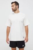Футболка adidas чоловічий колір білий однотонний