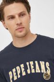 Бавовняна футболка Pepe Jeans колір синій з принтом (3258451)