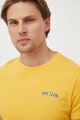 Бавовняна футболка Pepe Jeans колір жовтий з принтом (3258461)