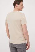 Бавовняна футболка Pepe Jeans Richme колір бежевий з принтом