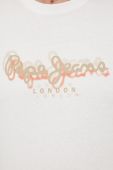 Бавовняна футболка Pepe Jeans колір бежевий з принтом (3171296)