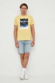 Бавовняна футболка Pepe Jeans колір жовтий з принтом (3258474)