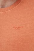 Бавовняна футболка Pepe Jeans Jacko колір помаранчевий з принтом
