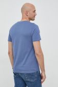 Бавовняна футболка Pepe Jeans Rafa з принтом колір блакитний