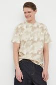 Бавовняна футболка Pepe Jeans Rickie колір бежевий візерунок