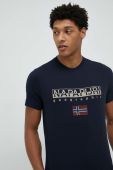 Бавовняна футболка Napapijri колір синій з принтом (2874538)