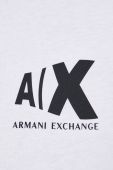 Бавовняна футболка Armani Exchange колір білий з принтом (2941229)