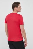 Бавовняна футболка Armani Exchange колір червоний з принтом