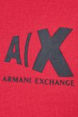 Бавовняна футболка Armani Exchange колір червоний з принтом