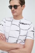 Бавовняна футболка Armani Exchange колір білий візерунок (2949029)