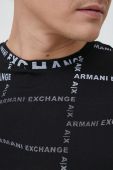 Бавовняна футболка Armani Exchange колір чорний візерунок (2949034)
