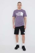 Футболка The North Face чоловічий колір фіолетовий з принтом