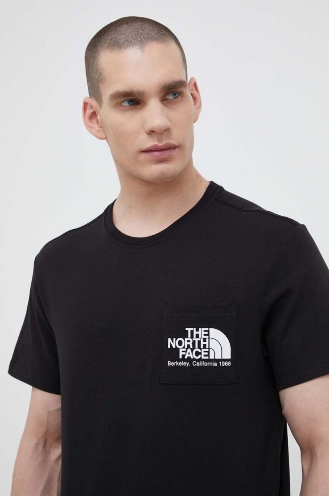Бавовняна футболка The North Face колір чорний з принтом (3218813)