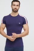 Футболка лаунж Emporio Armani Underwear колір синій з аплікацією (3211132)