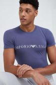 Футболка лаунж Emporio Armani Underwear колір синій візерунок