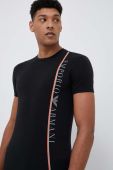 Футболка лаунж Emporio Armani Underwear колір чорний візерунок
