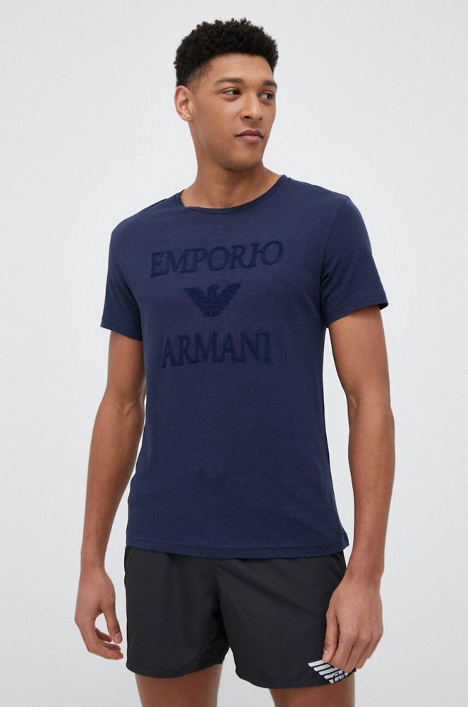 Emporio Armani Underwear колір синій з аплікацією