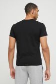 Бавовняна піжамна футболка Emporio Armani Underwear колір чорний візерунок