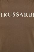 Бавовняна футболка Trussardi колір зелений з принтом (2941307)