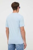 Бавовняна футболка Trussardi однотонний колір блакитний