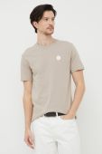 Бавовняна футболка Trussardi колір бежевий однотонний