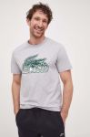 Бавовняна футболка Lacoste колір сірий з принтом (3096311)